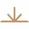 Ekena Millwork Saratoga Timber Gable Bracket, Western Red Cedar, 96"W x 52"H x 5 1/2"D x 5 1/2"F, 13/12 Pitch GBW096X52X0606SAR00SWR - alternate 1